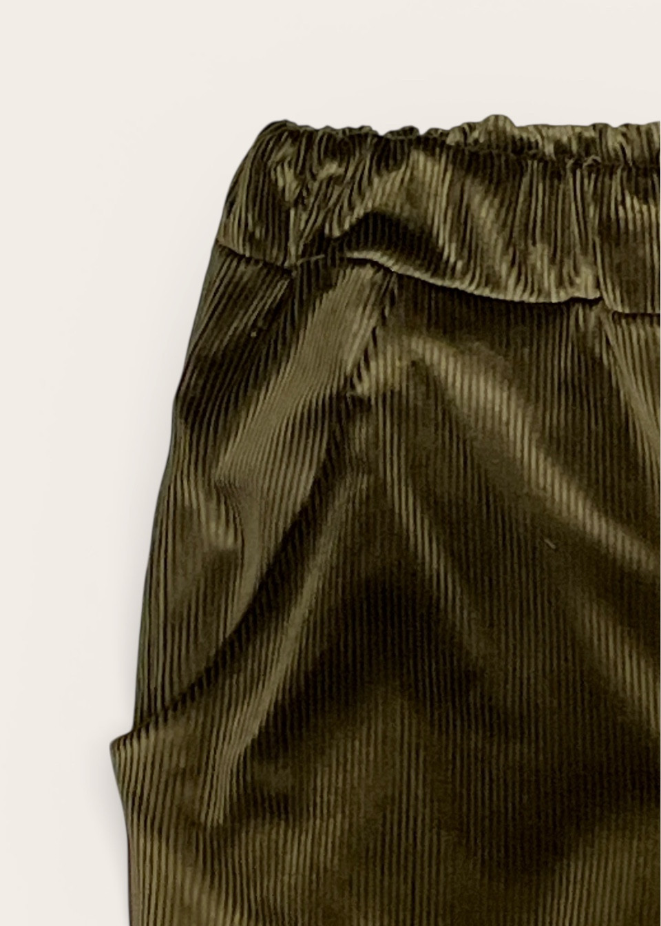 Pockets trousers in bottke green corduroy - LE VESTIAIRE DE JEANNE