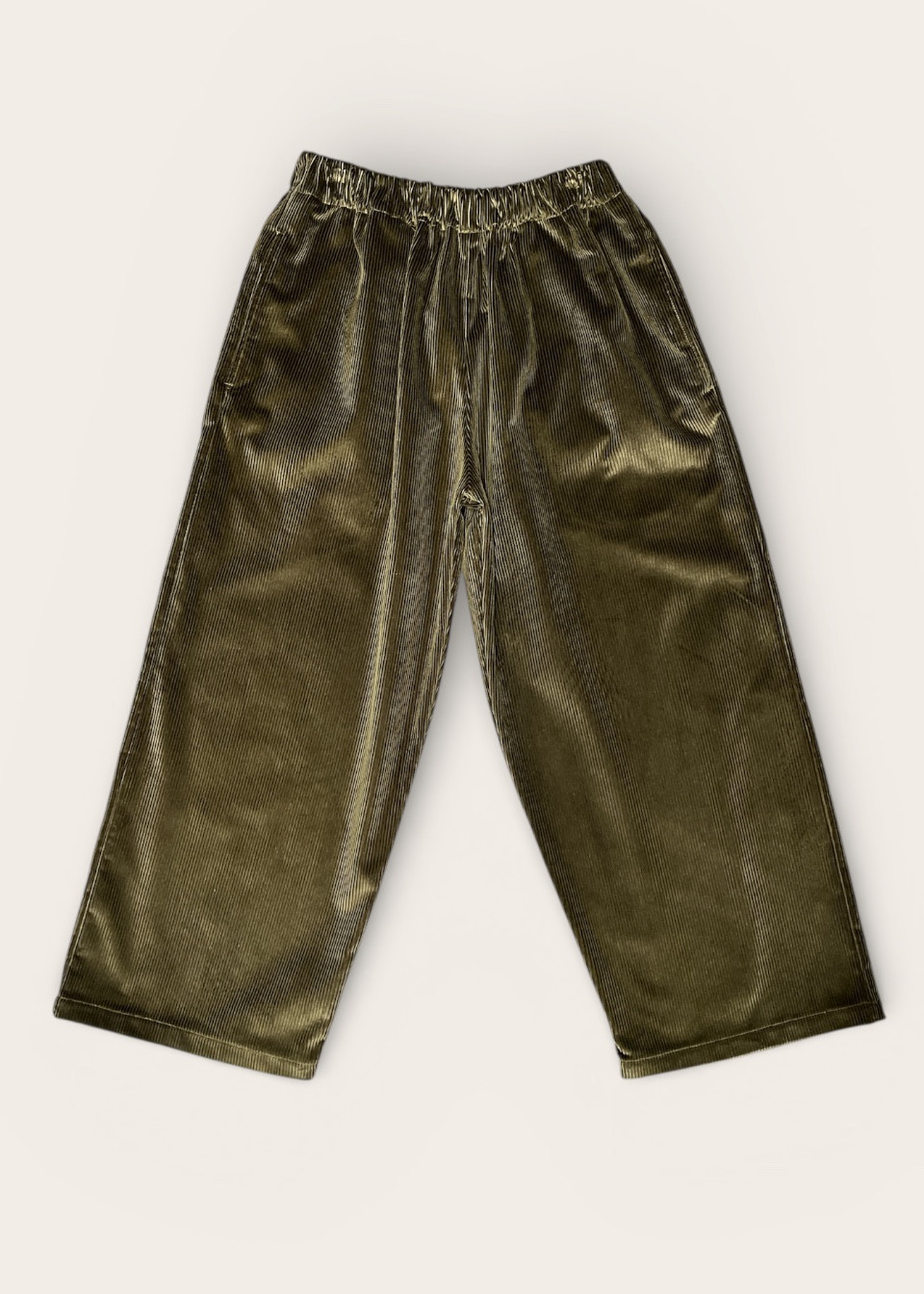 Wide trousers in bottle green corduroy - LE VESTIAIRE DE JEANNE