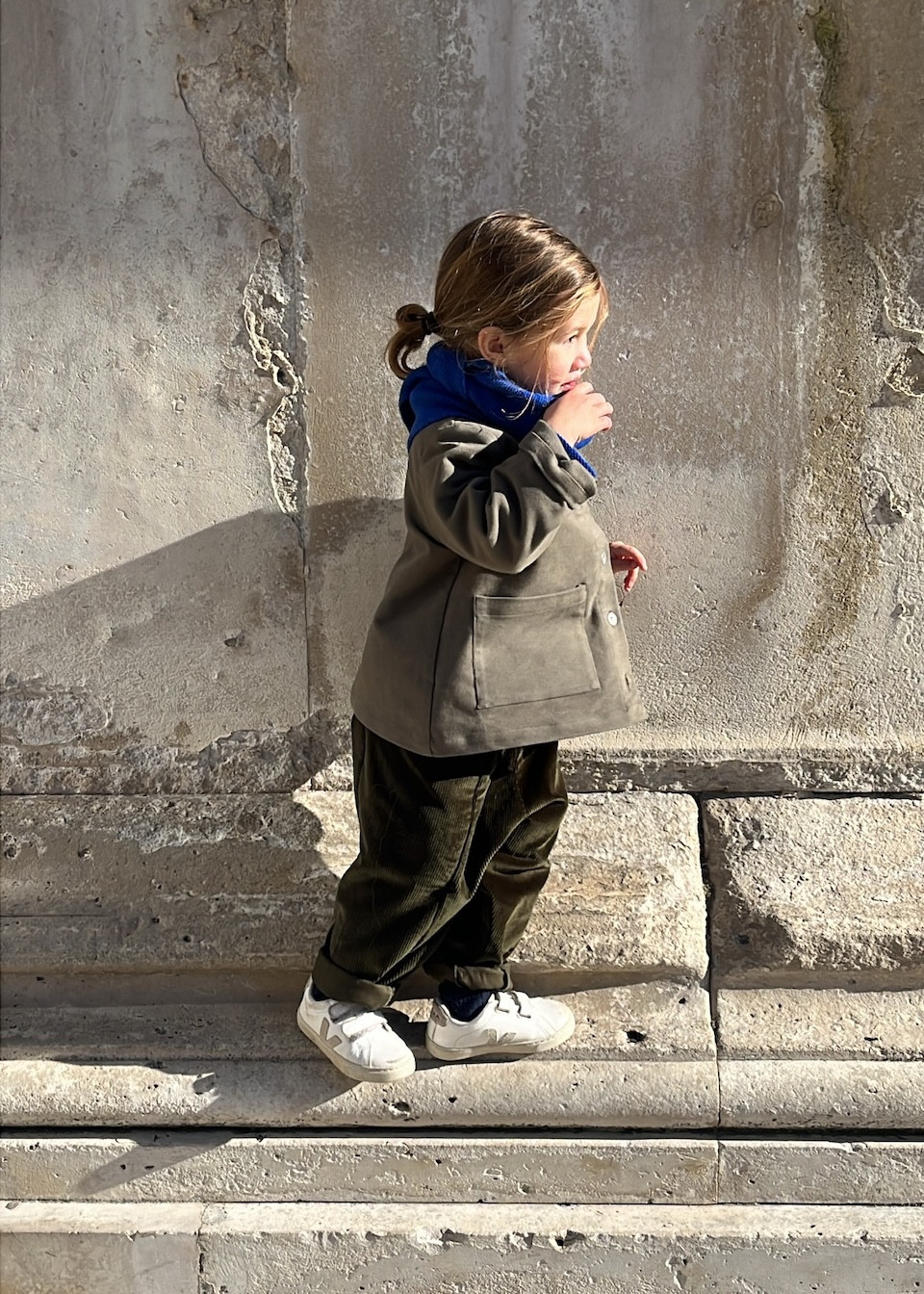 Pantalon 09 enfant en velours vert bouteille - LE VESTIAIRE DE JEANNE