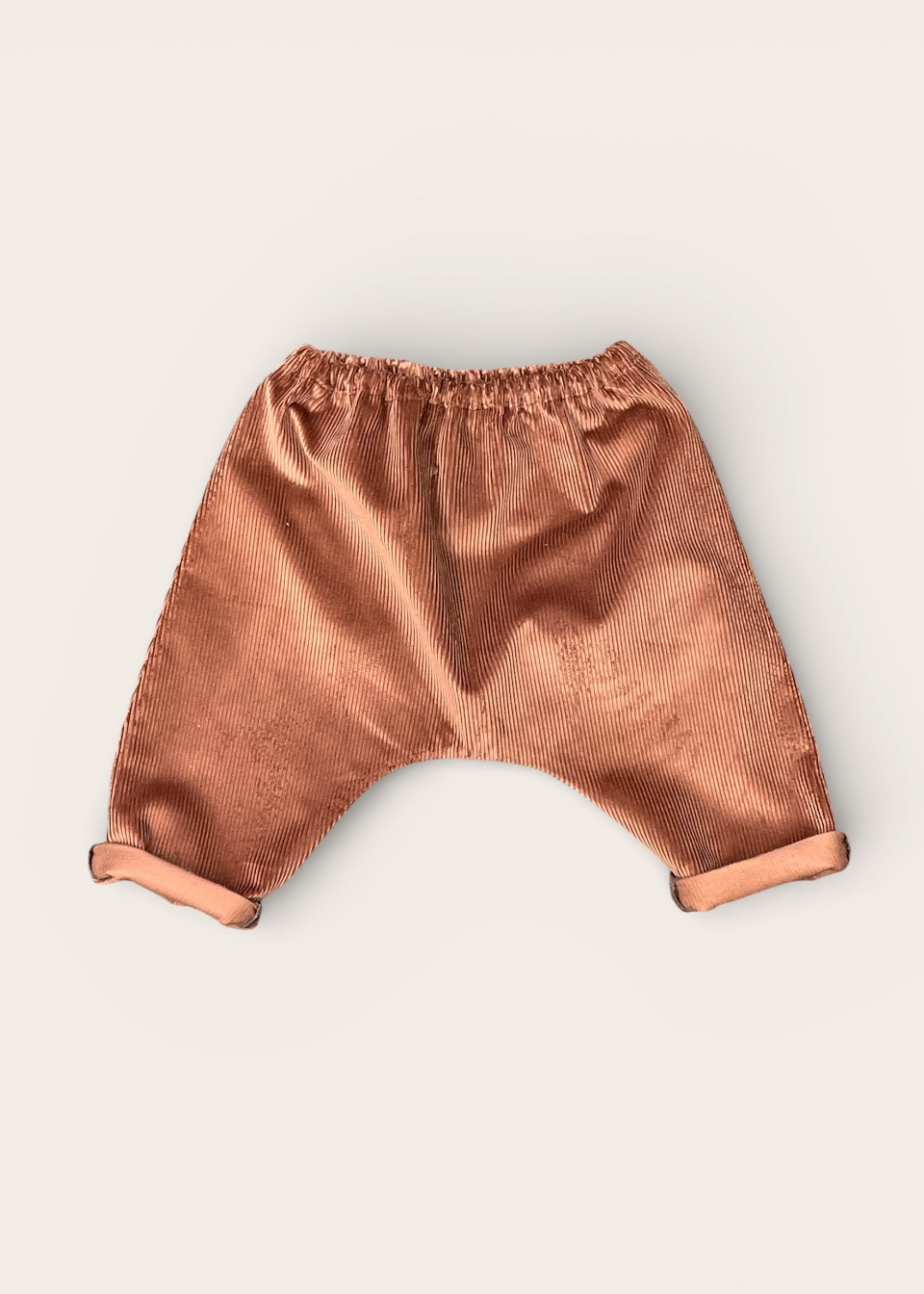 Pantalon sarouel en velours vieux rose - LE VESTIAIRE DE JEANNE