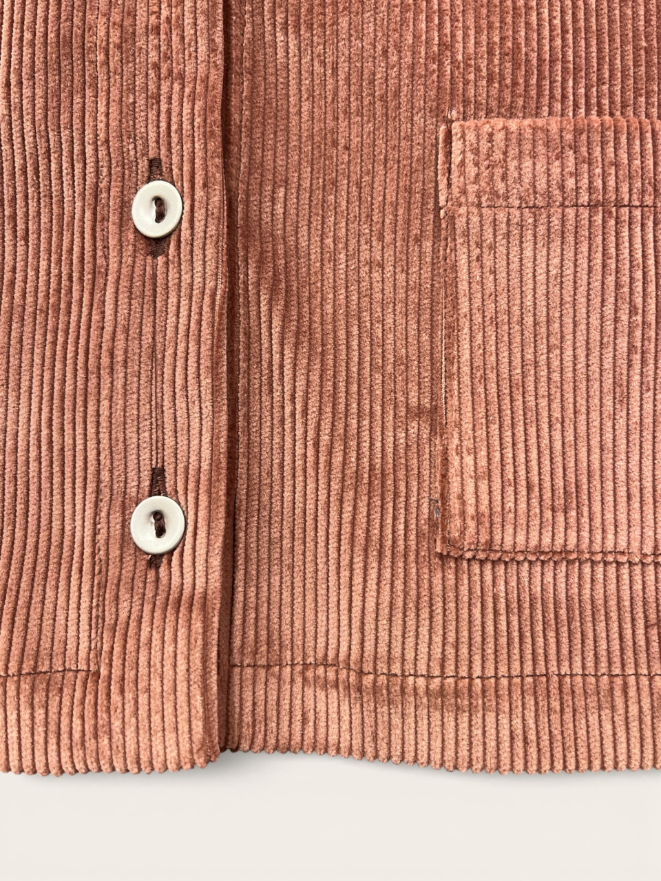 Baby jacket in blush corduroy - LE VESTIAIRE DE JEANNE