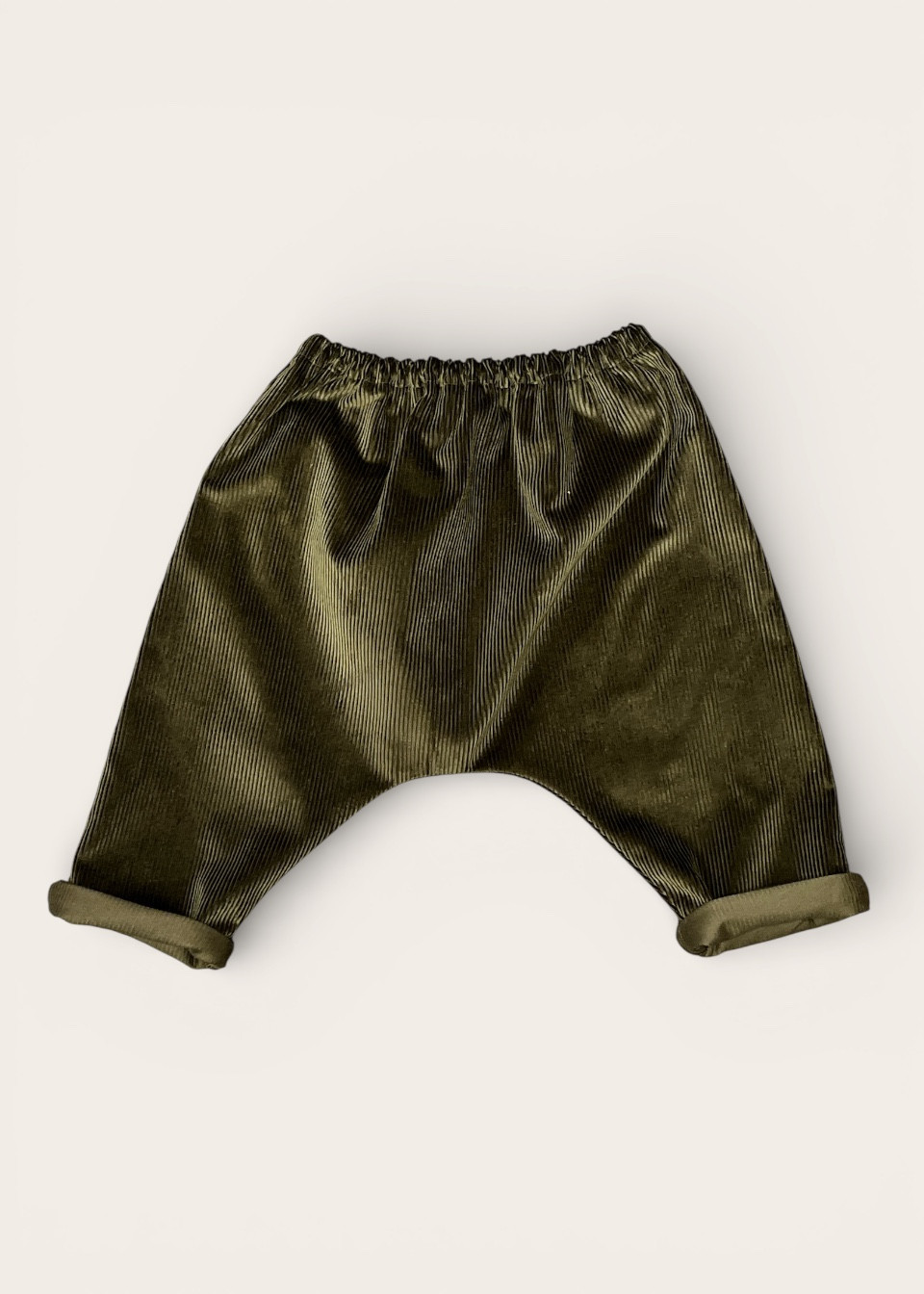 Pantalon sarouel en velours vert bouteille - LE VESTIAIRE DE JEANNE