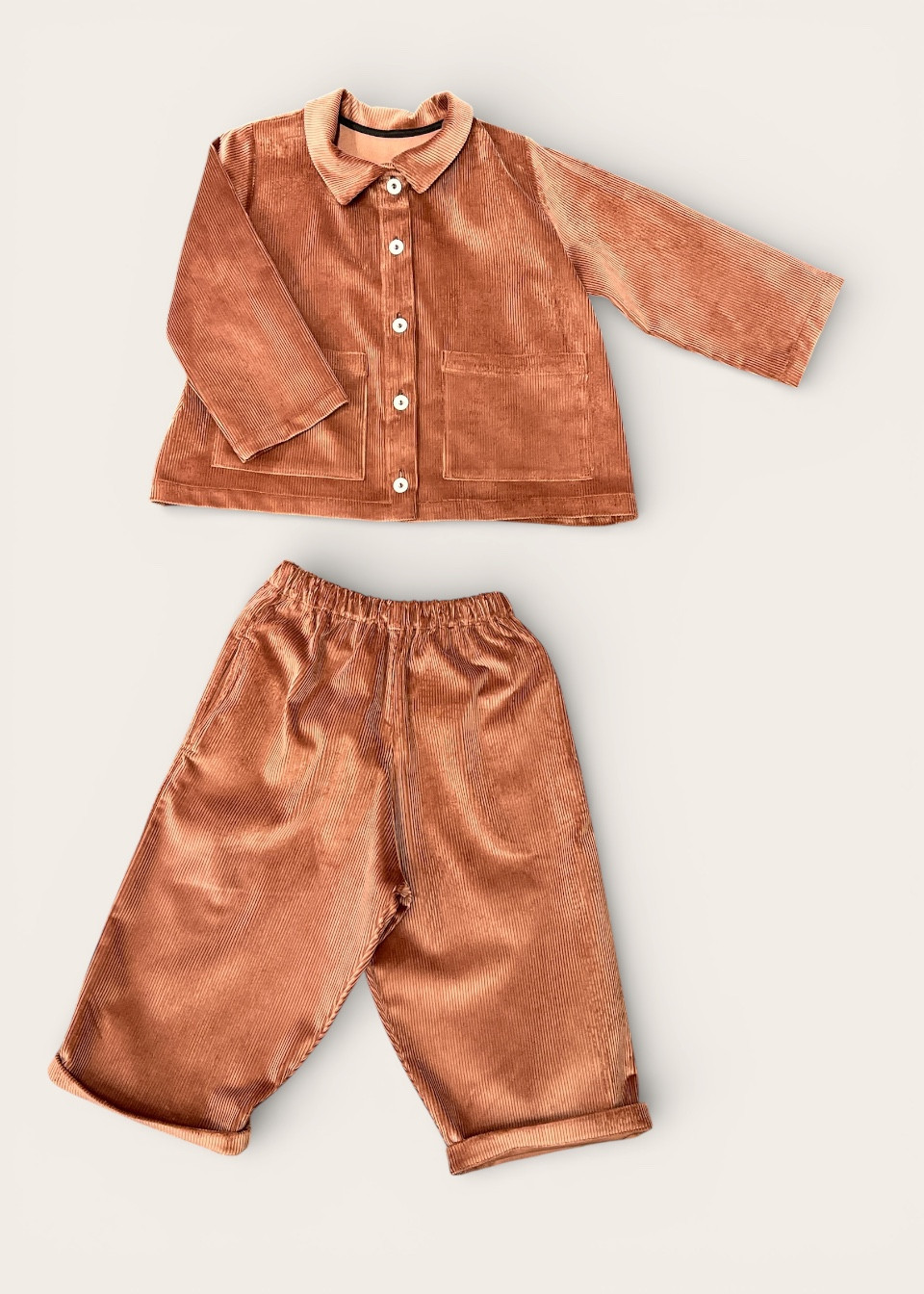 Kid jacket, blush corduroy