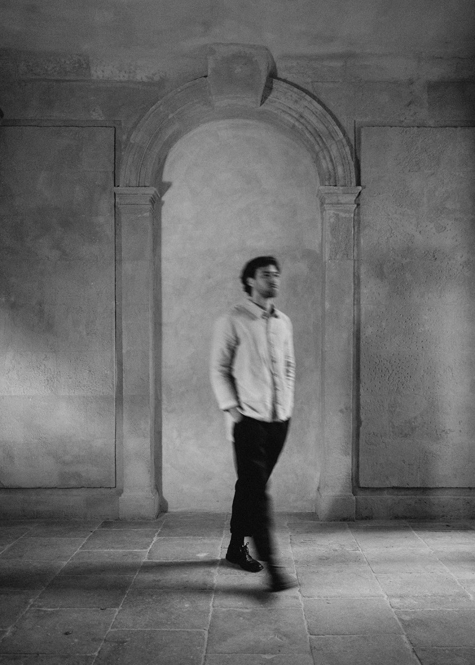 Pantalon à poches, lin noir