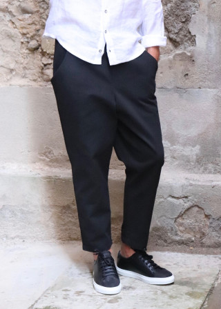 Pockets trousers, black denim