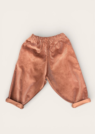 Pantalon enfant en velours vieux rose - LE VESTIAIRE DE JEANNE