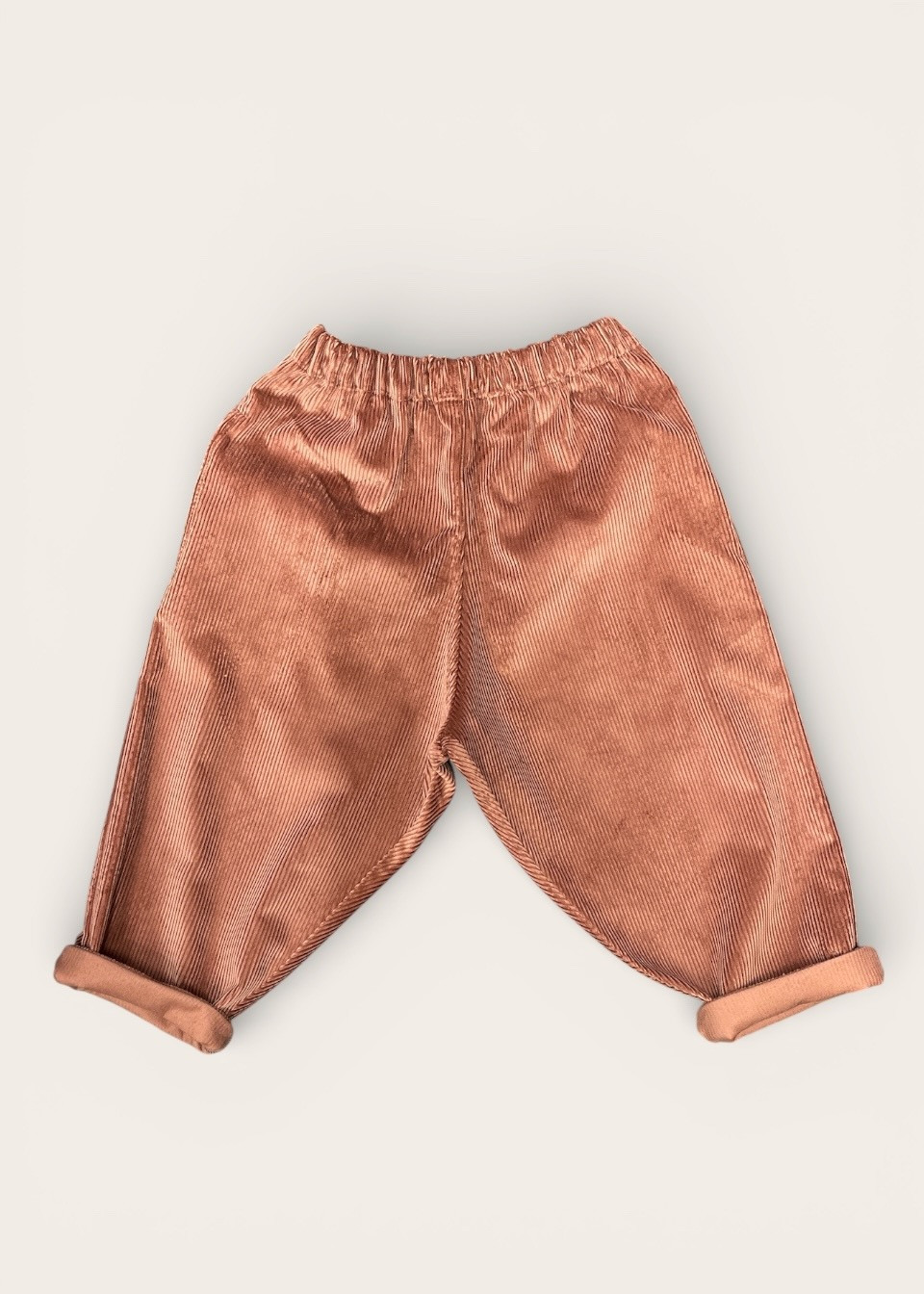 Kid trousers in blush corduroy - LE VESTIAIRE DE JEANNE
