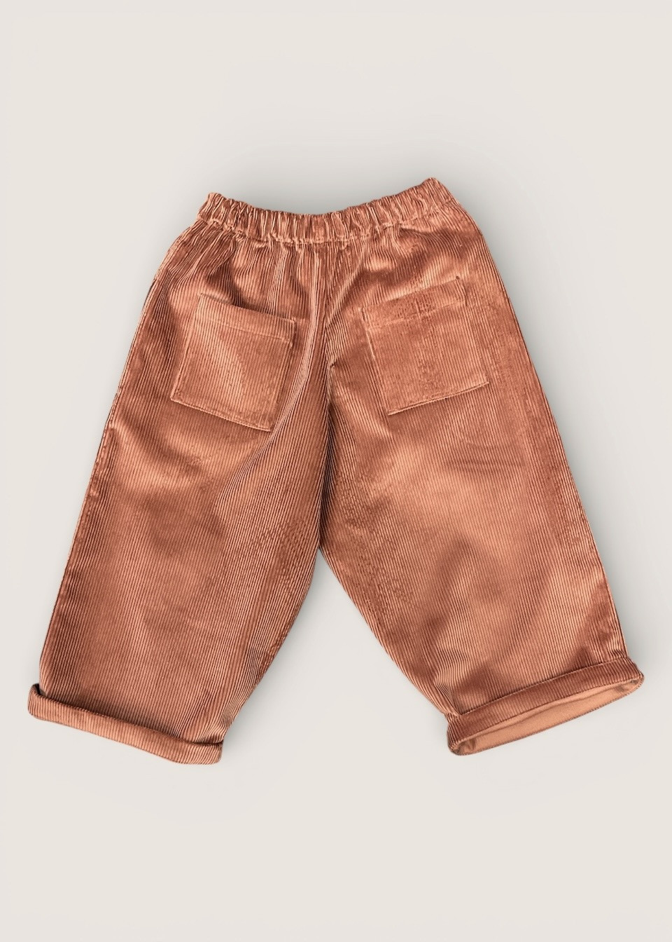Pantalon large pour enfant, velours rose - LE VESTIAIRE DE JEANNE