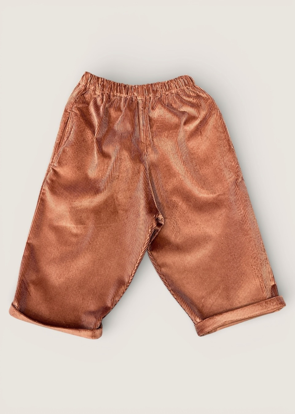 Pantalon large pour enfant, velours rose - LE VESTIAIRE DE JEANNE