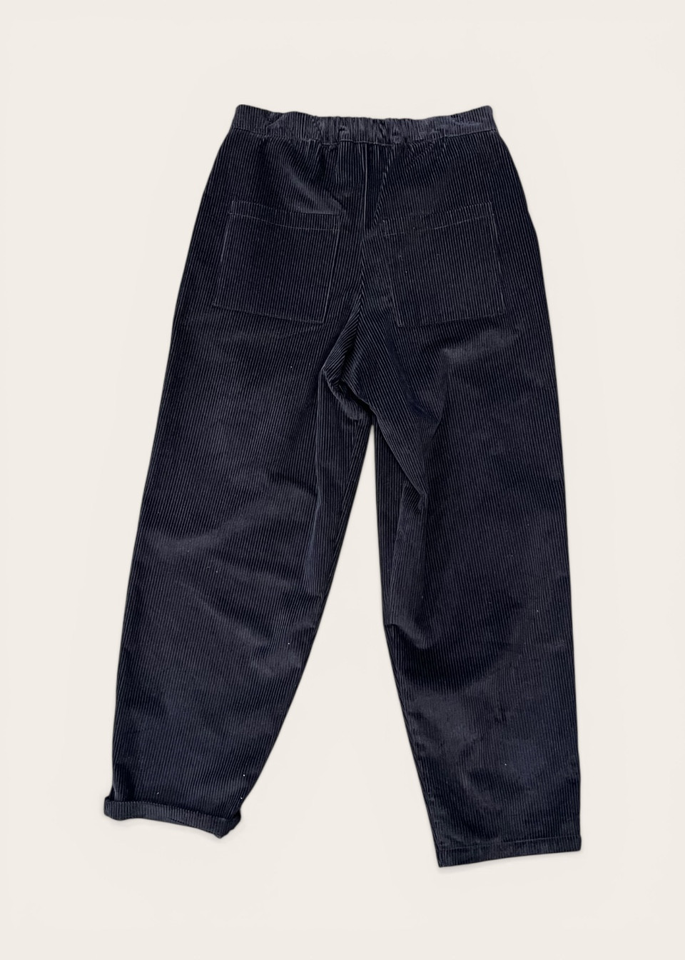 Trousers 01 in night blue cotton canvas - LE VESTIAIRE DE JEANNE