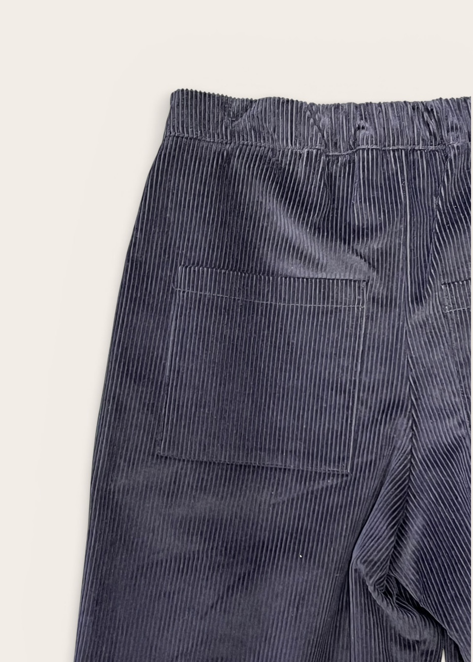 Pantalon 01 en velours bleu nuit - LE VESTIAIRE DE JEANNE