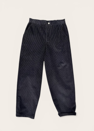 Trousers 01 in night blue cotton canvas - LE VESTIAIRE DE JEANNE