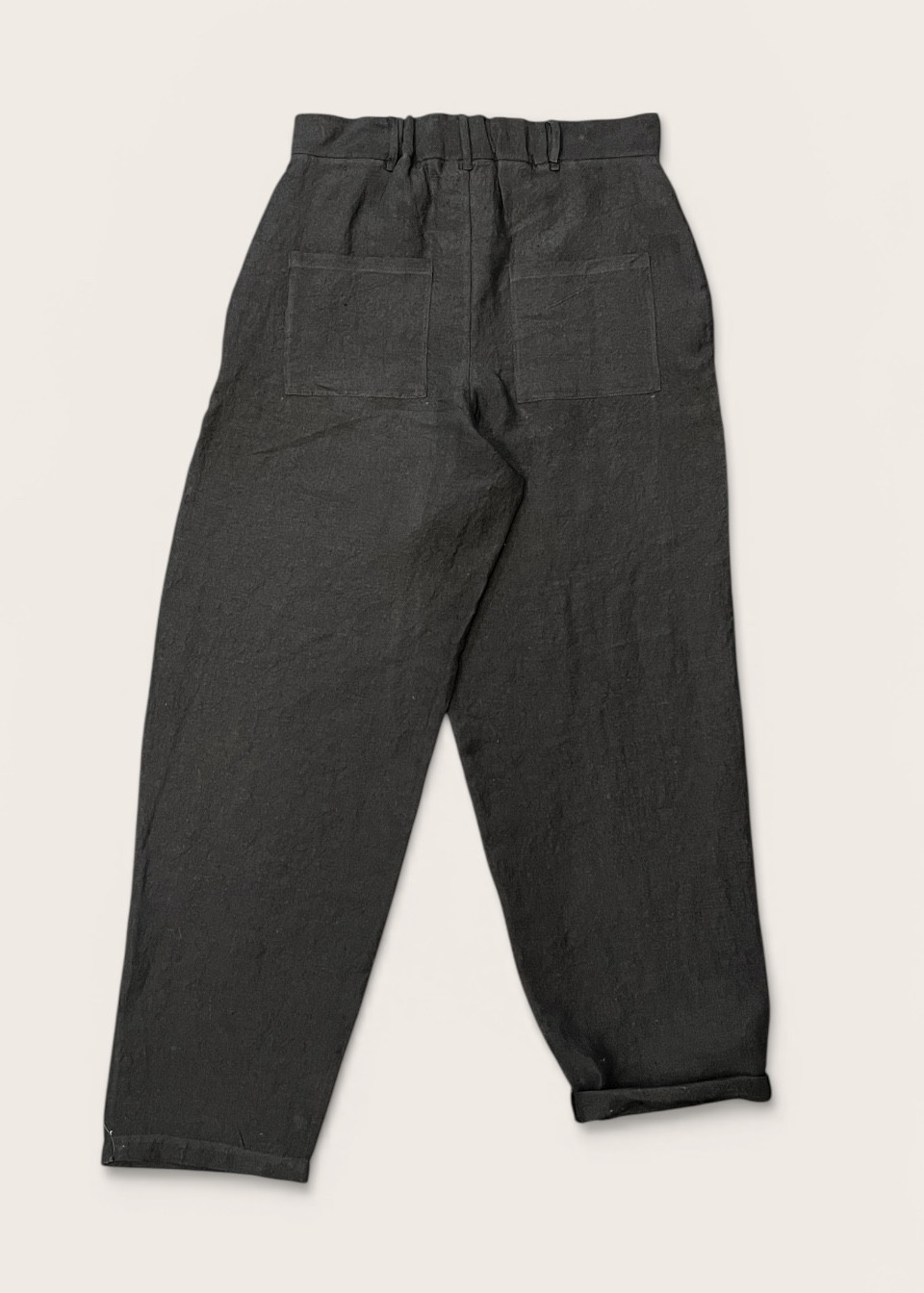 Pantalon 01 en lin noir -  LE VESTIAIRE DE JEANNE