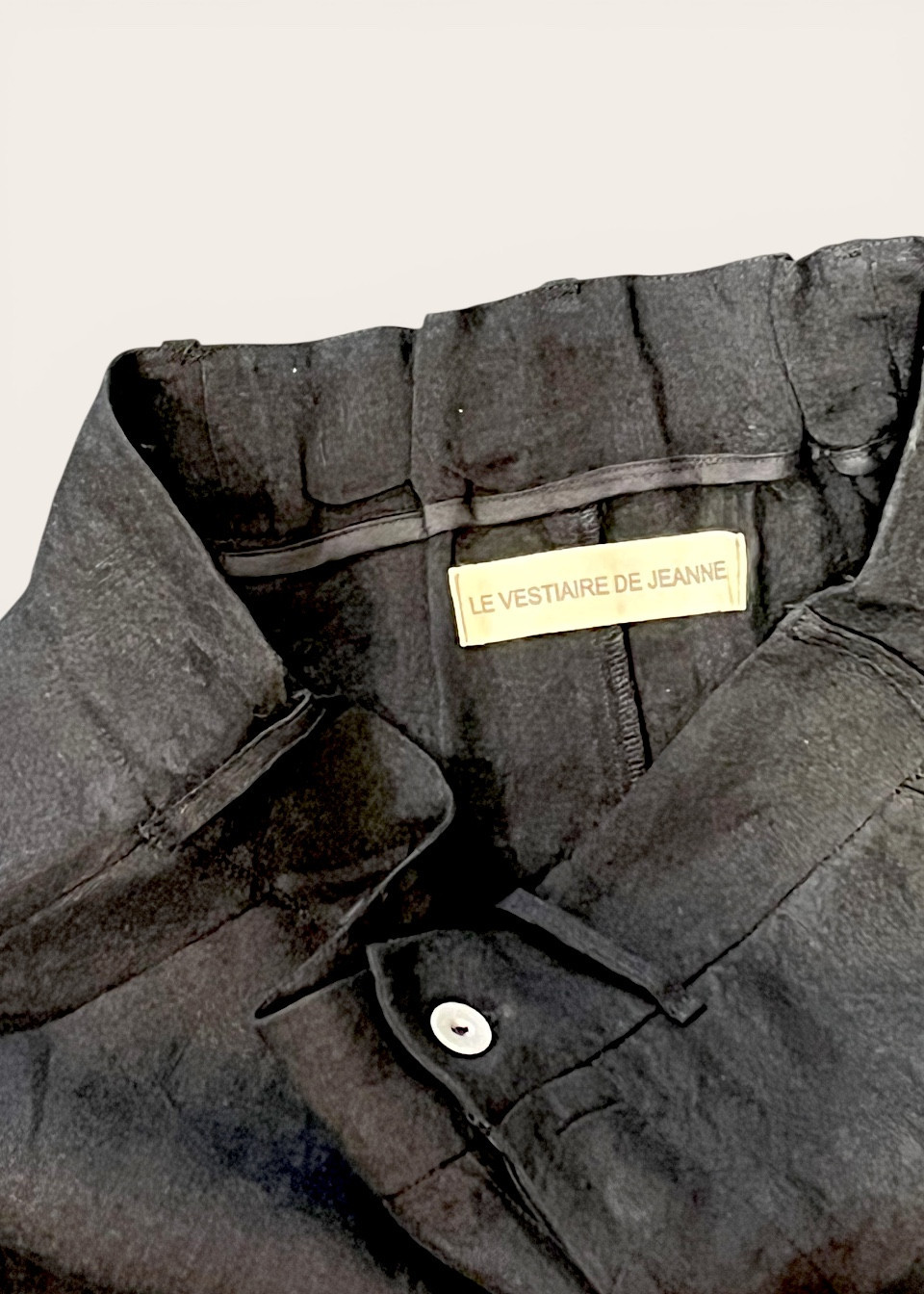 Pantalon 01 en lin noir -  LE VESTIAIRE DE JEANNE