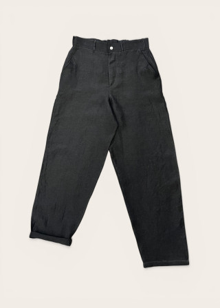Pantalon 01 en lin noir -  LE VESTIAIRE DE JEANNE