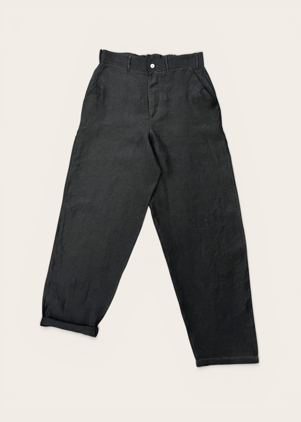 Pantalon 01 en lin noir -  LE VESTIAIRE DE JEANNE
