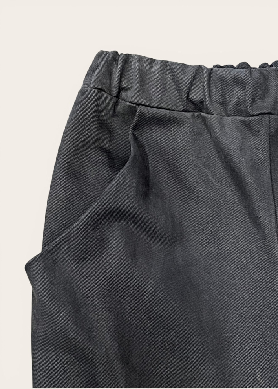 Pockets trousers, black denim