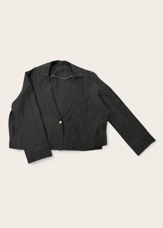 Jacket 08, black linen