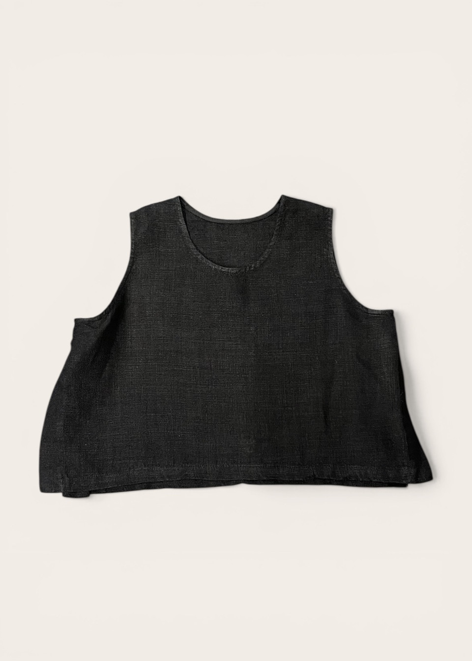 Pull 02, lin épais noir