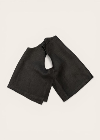 Pull 02, lin épais noir