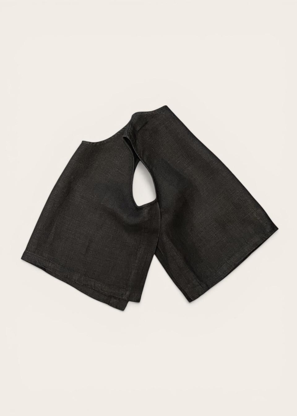 Pull 02, lin épais noir