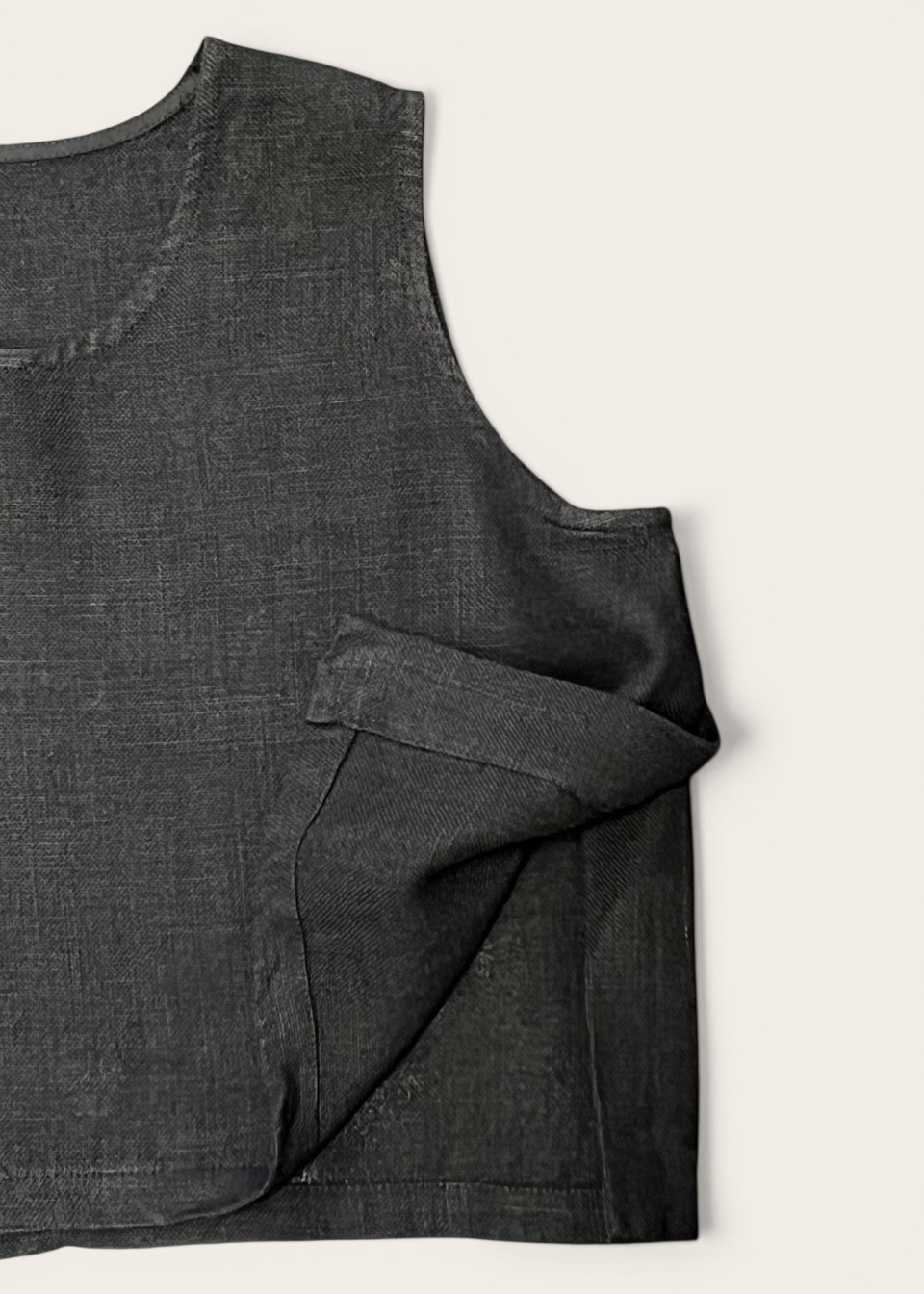 Jumper 02, heavy black linen