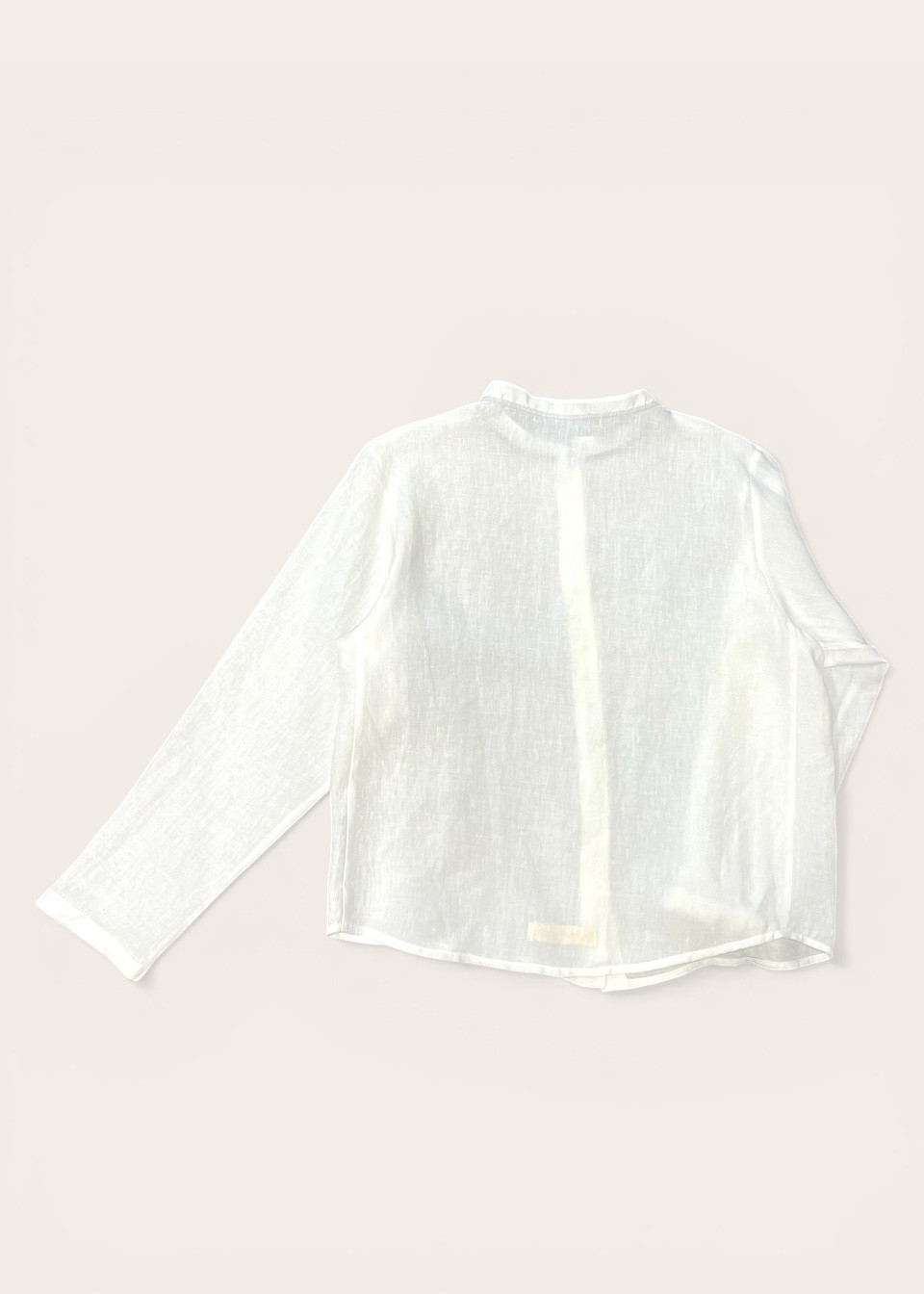 SHirt 03 in white linen - LE VESTIAIRE DE JEANNE