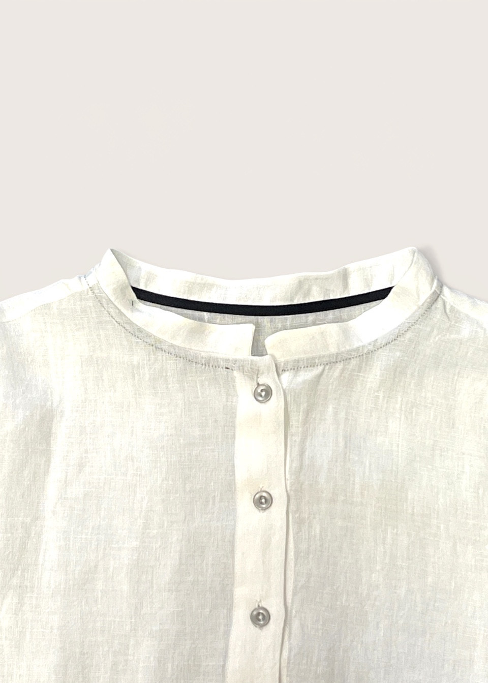 Chemise 03 en lin blanc - LE VESTIAIRE DE JEANNE