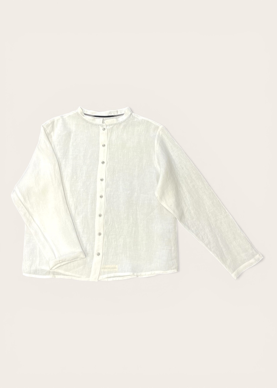 Chemise 03 en lin blanc - LE VESTIAIRE DE JEANNE