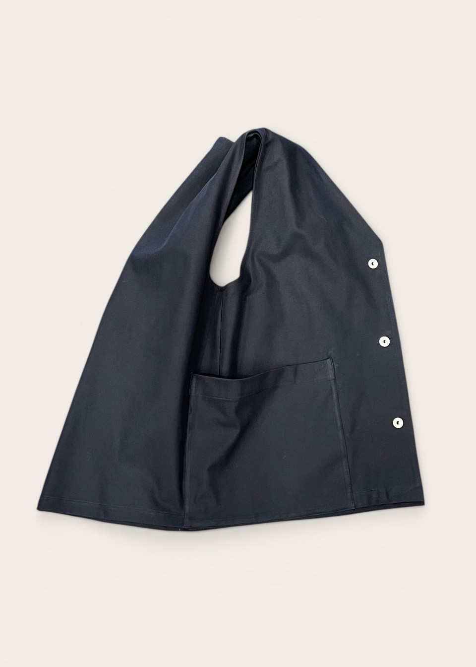 Gilet 01 en toile bleu nuit - LE VESTIAIRE DE JEANNE