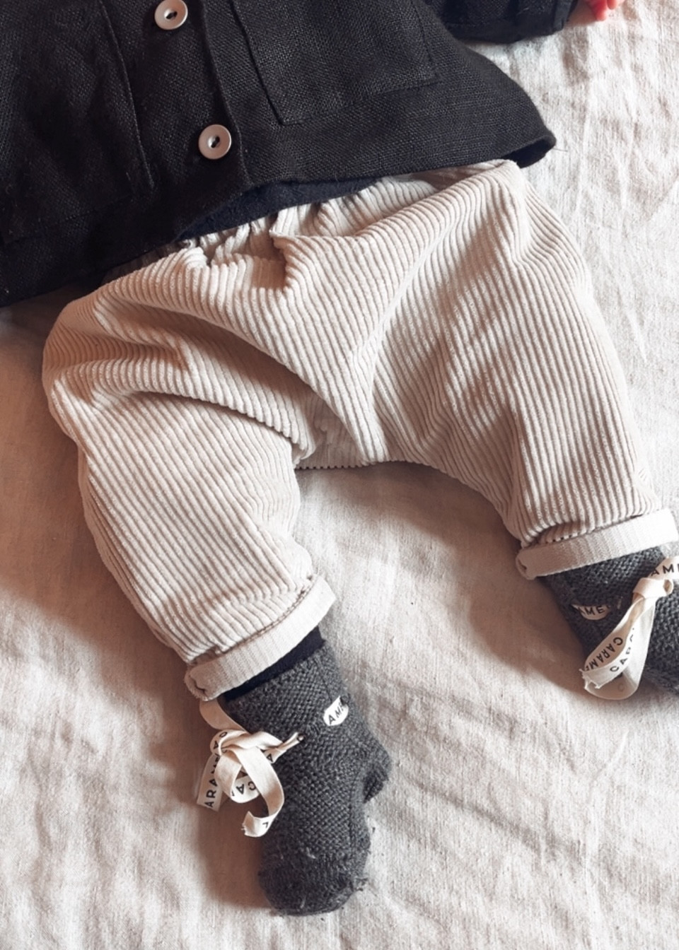 Saroual trousers, off white corduroy