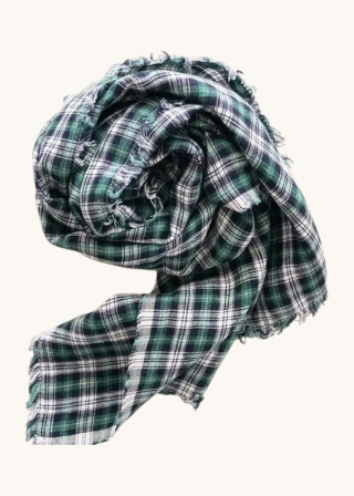 TARTAN LINEN SCARF - FOG LINEN WORK