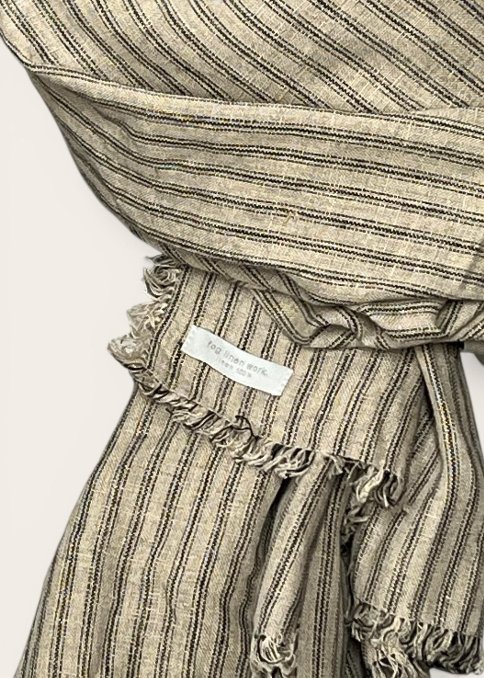 ECHARPE EN LIN RAYÉ - FOG LINEN WORK
