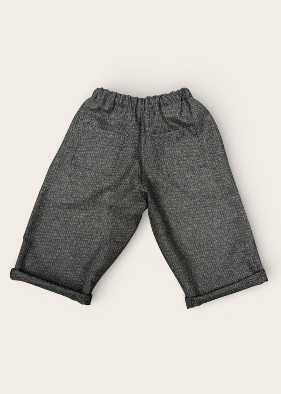 Pantalon large pour enfant, en lainage rayé- LE VESTIAIRE DE JEANNE