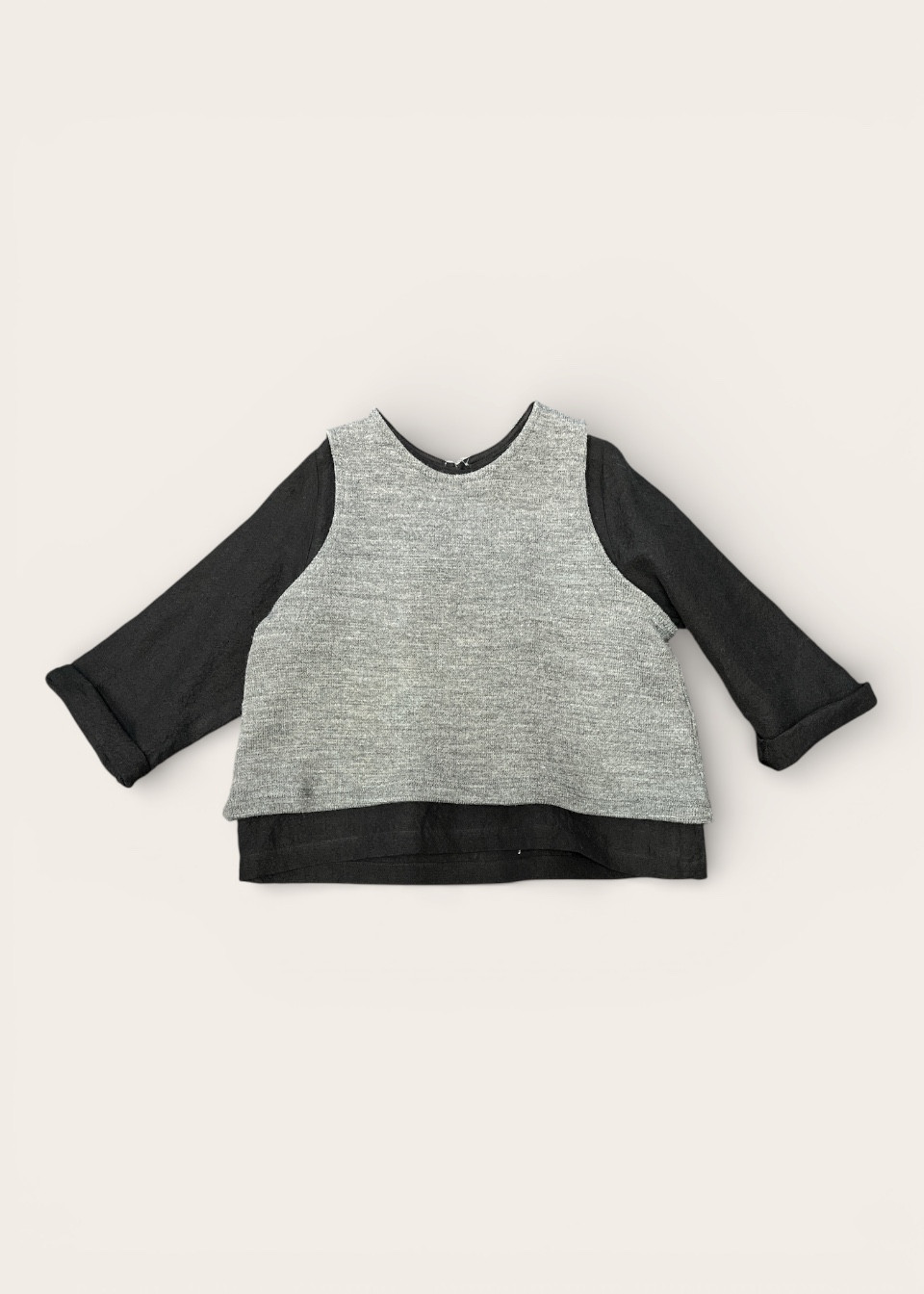 Kid sweater in light grey jersey - LE VESTIAIRE DE JEANNE