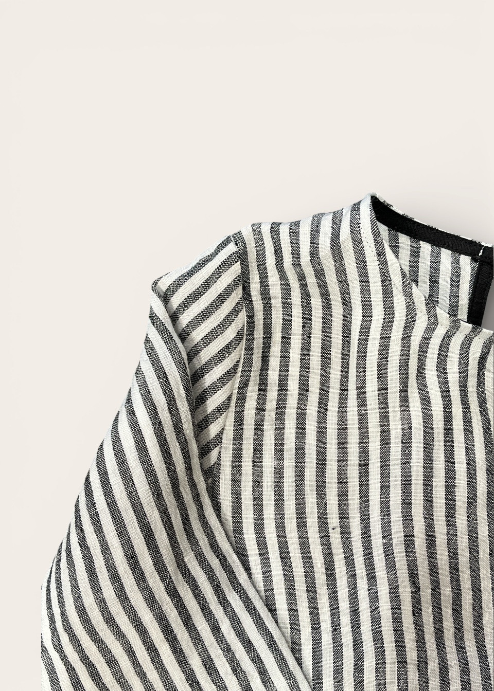 Blouse manches longues enfant en lin rayé- LE VESTIAIRE DE JEANNE