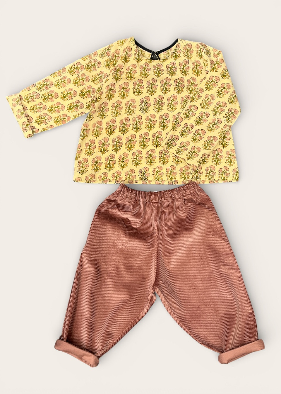 Long sleeves blouse, block print cotton