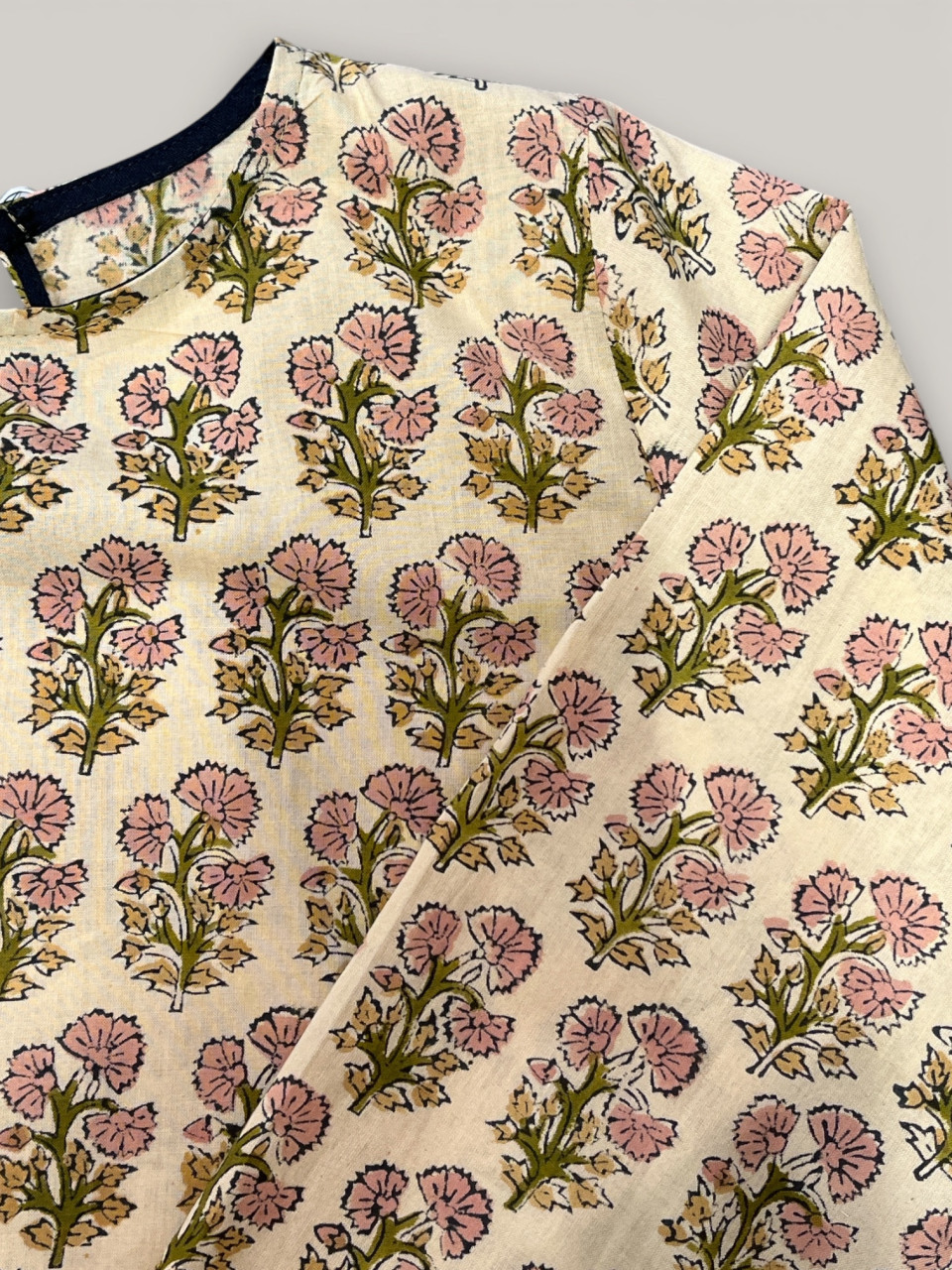 Blouse manches longues, coton block print