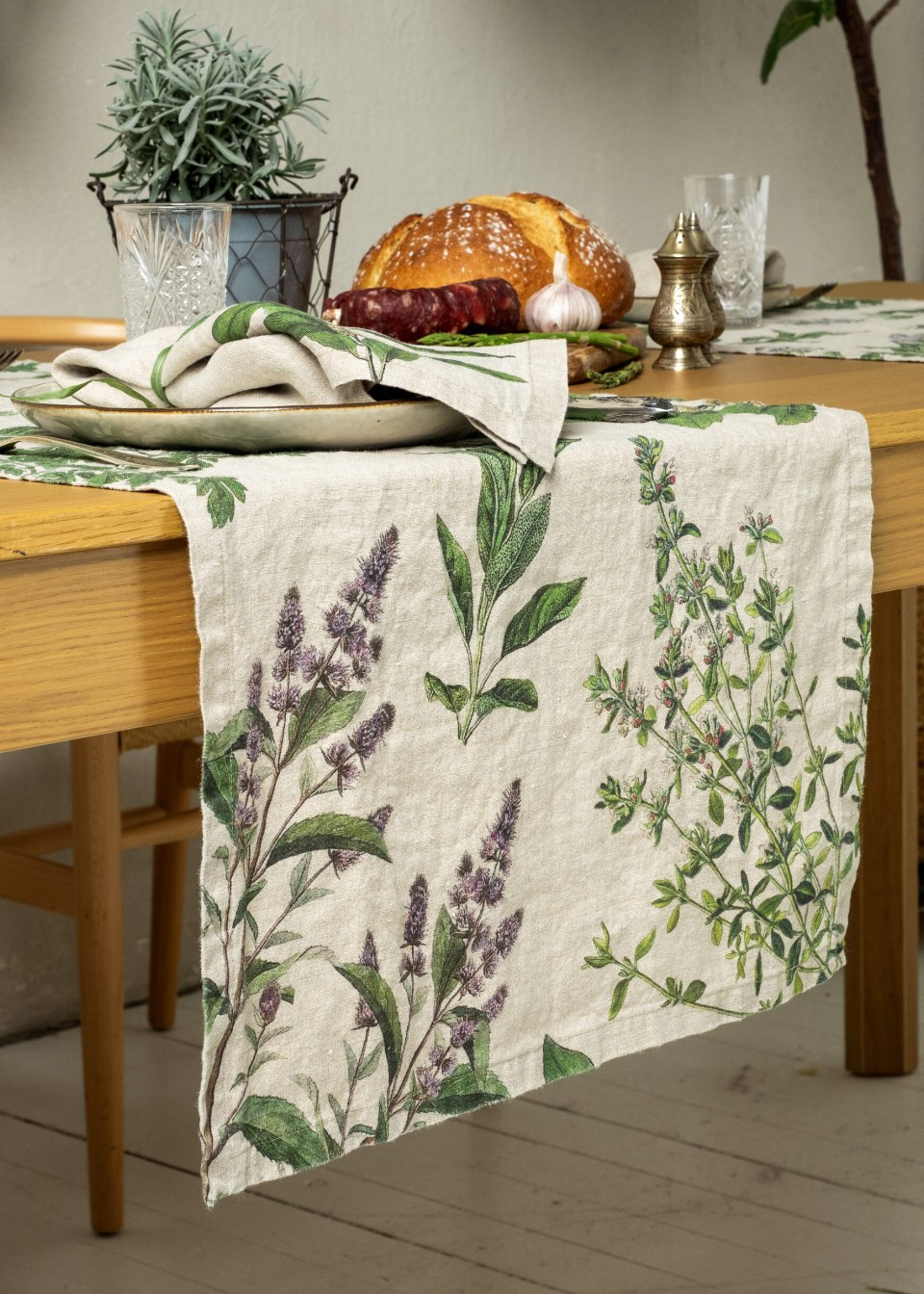 Table runner Fine Herbs - LINOROOM