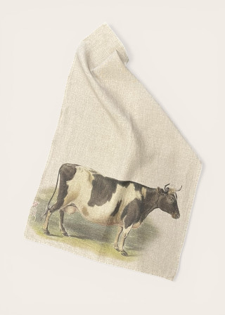 Torchon en lin "Vache" - LINOROOM