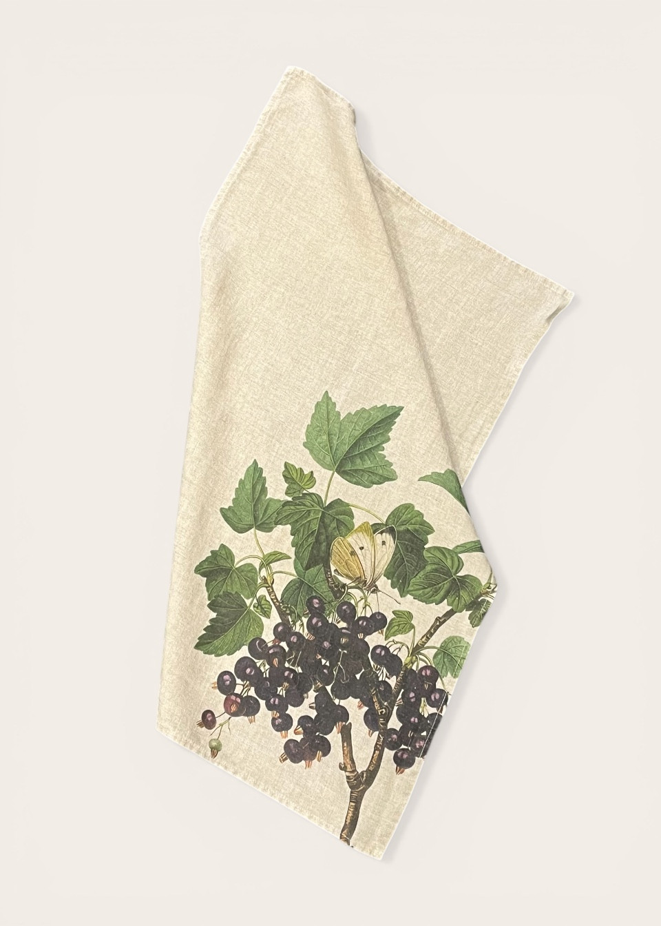 Linen kitchen towel Black Currant - LINOROOM
