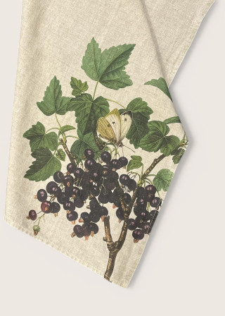 Linen kitchen towel Black Currant - LINOROOM
