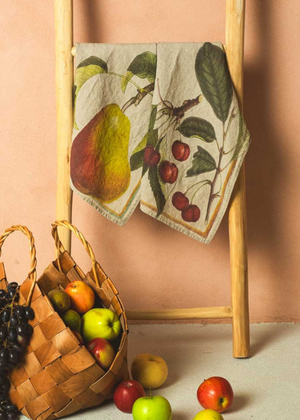 Torchon en lin "Cerises" - LINOROOM