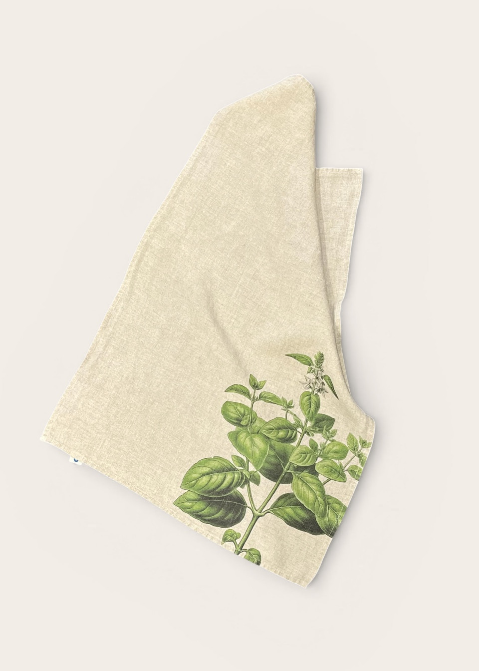 Linen kitchen towel Basil - LINOROOM