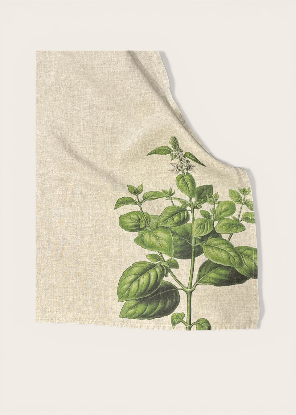 Linen kitchen towel Basil - LINOROOM