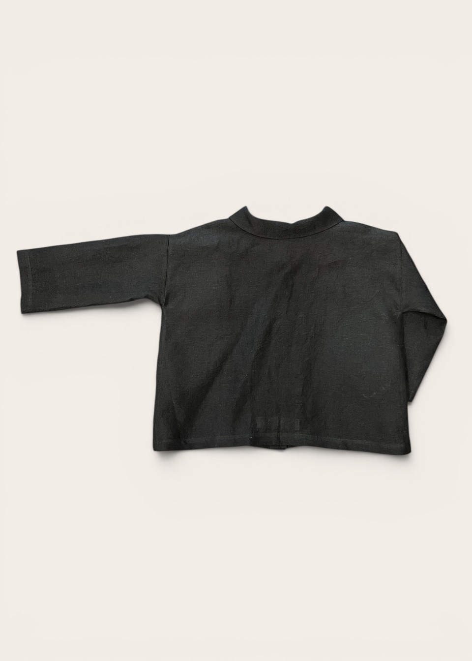 Unisex shirt for kids, black linen