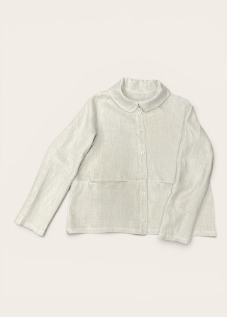 Chemise 06, lin gris nuage - LE VESTIAIRE DE JEANNE