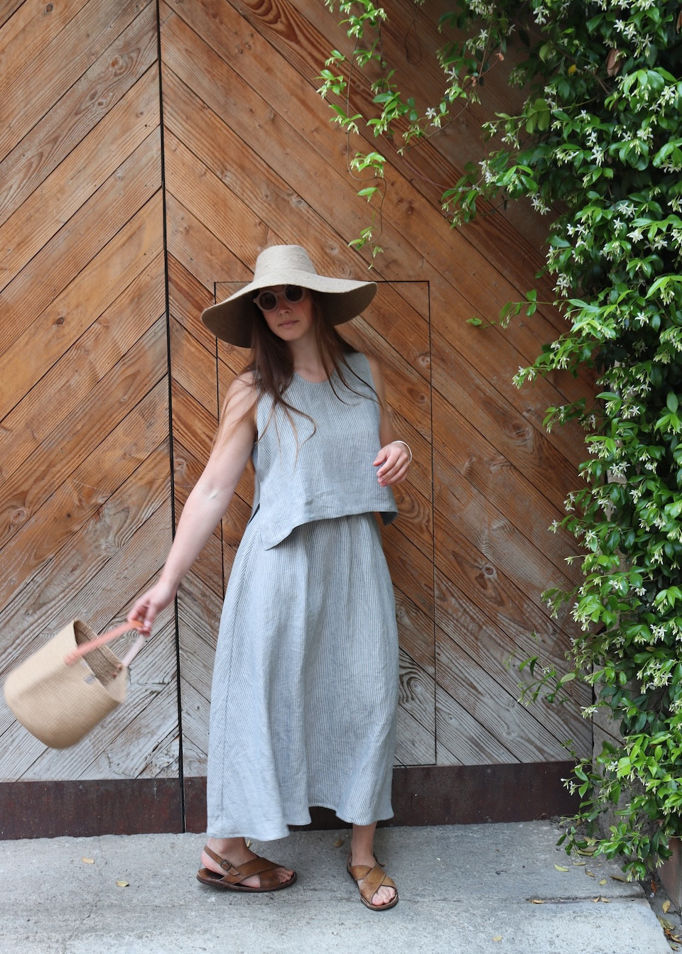 Pull 02, lin rayures ciel - LE VESTIAIRE DE JEANNE