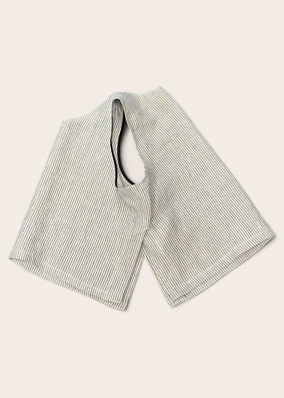 Pull 02, lin rayures ciel - LE VESTIAIRE DE JEANNE