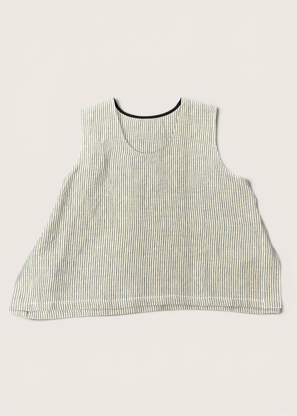 Pull 02, lin rayures ciel - LE VESTIAIRE DE JEANNE